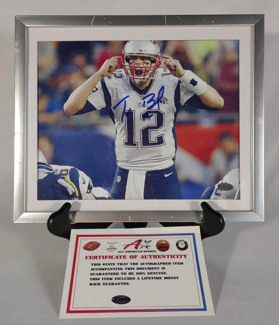 Tom Brady Autographed Photograph w/ COA (1 of 10)