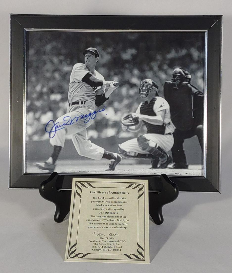 Joe DiMaggio Autographed Photograph w/ COA (1 of 9)