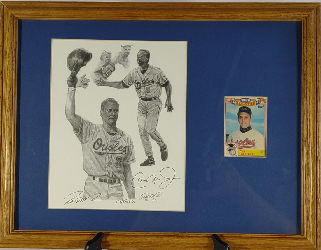 Cal Ripken Jr Signed David Mass S/N Baseball Art (1 of 10)