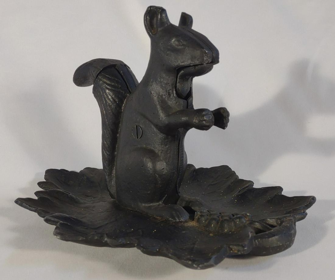 Vtg. Cast Aluminum Painted Squirrel Nut Cracker (1 of 8)