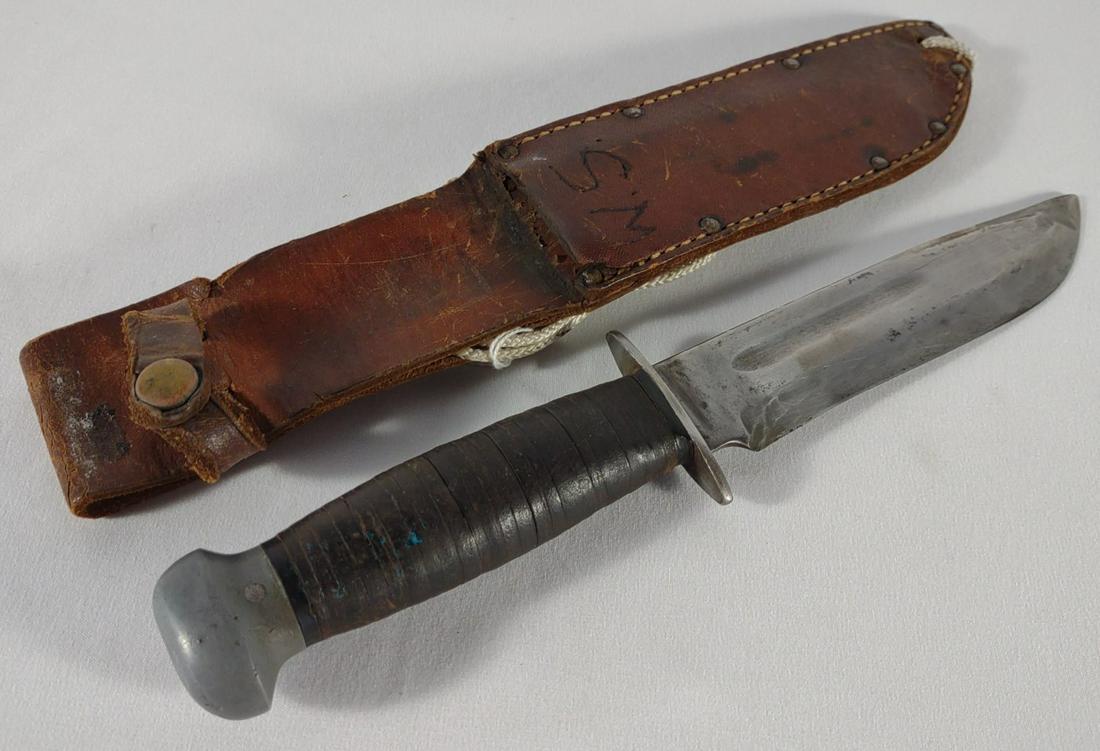 WWII RH Pal 36 Fighting Knife w/ Leather Sheath (1 of 8)