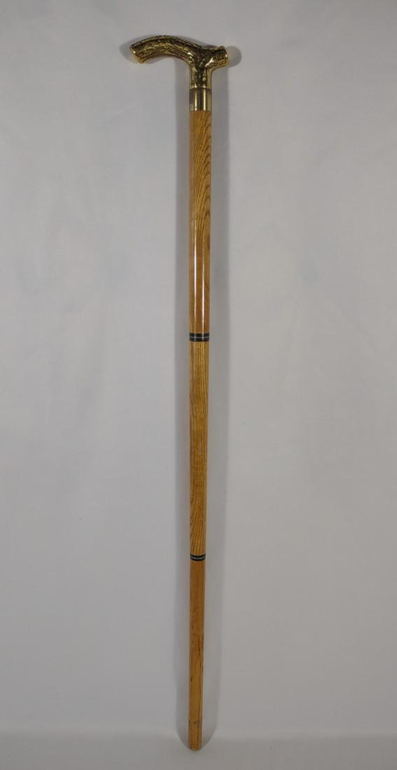 Vintage Brass Handled Walking Cane (1 of 5)