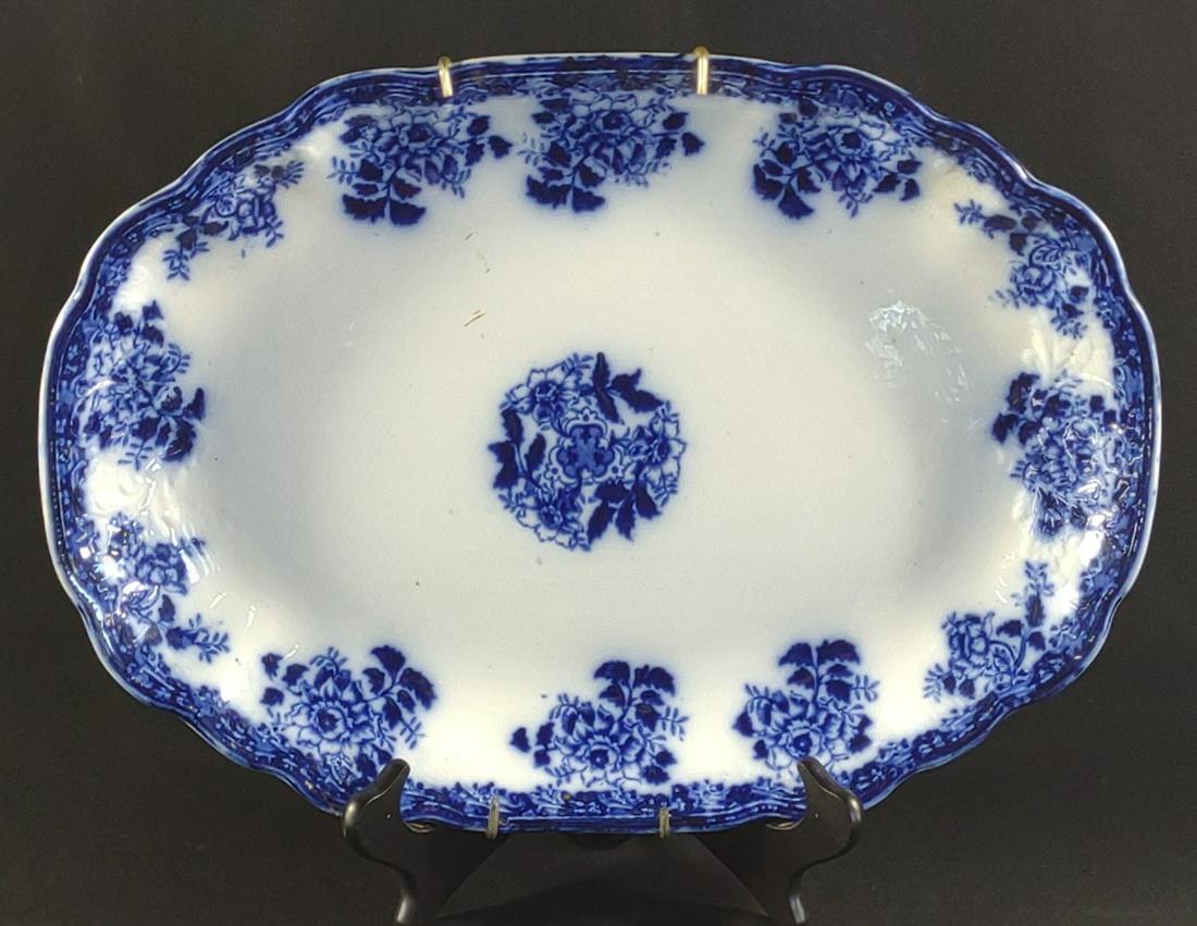 Waldorf New Wharf Pottery England Blue Platter (1 of 8)