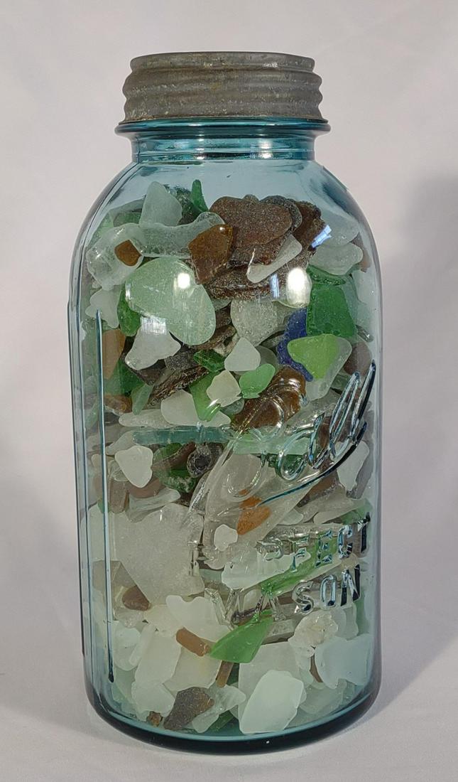 Mason Jar Full of Sea Glass (1 of 7)