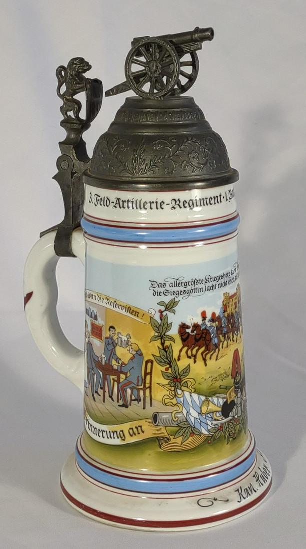 Vintage Regimental German Artillery Beer Stein (1 of 10)