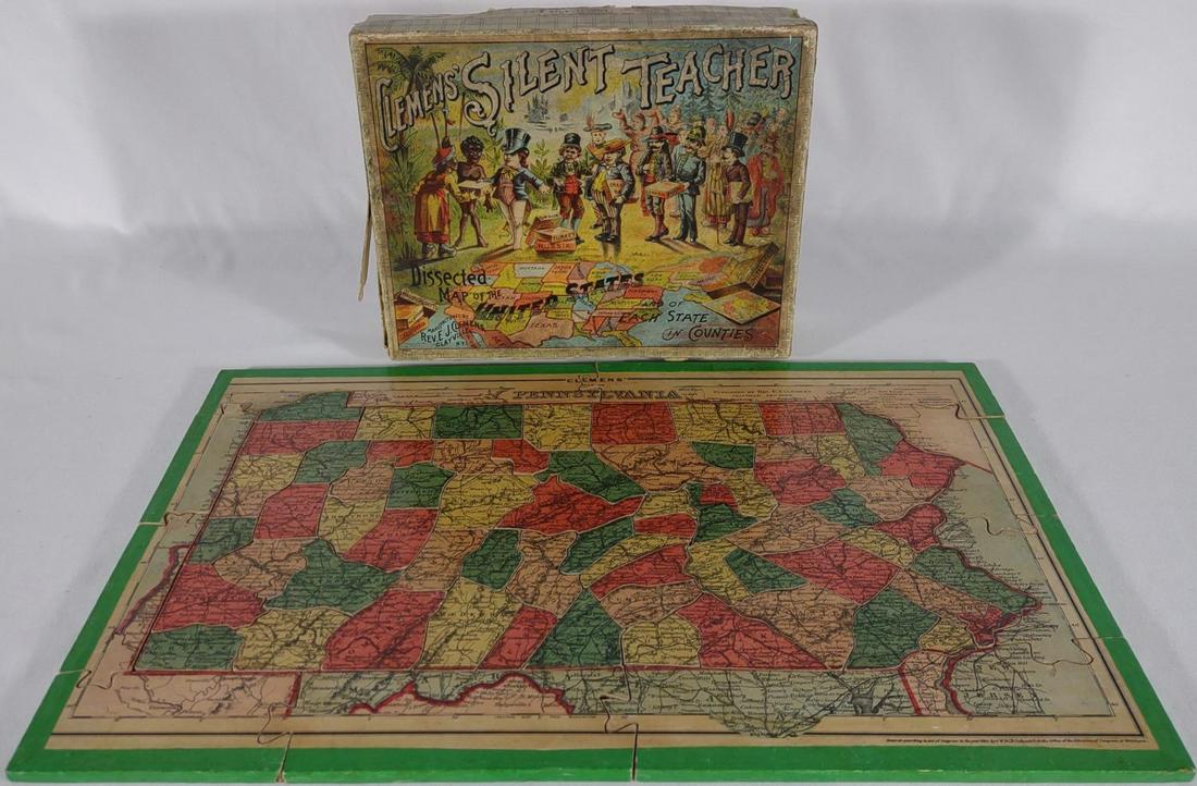 Antique Clemens Silent Teacher Wood Puzzle (Full) (1 of 12)