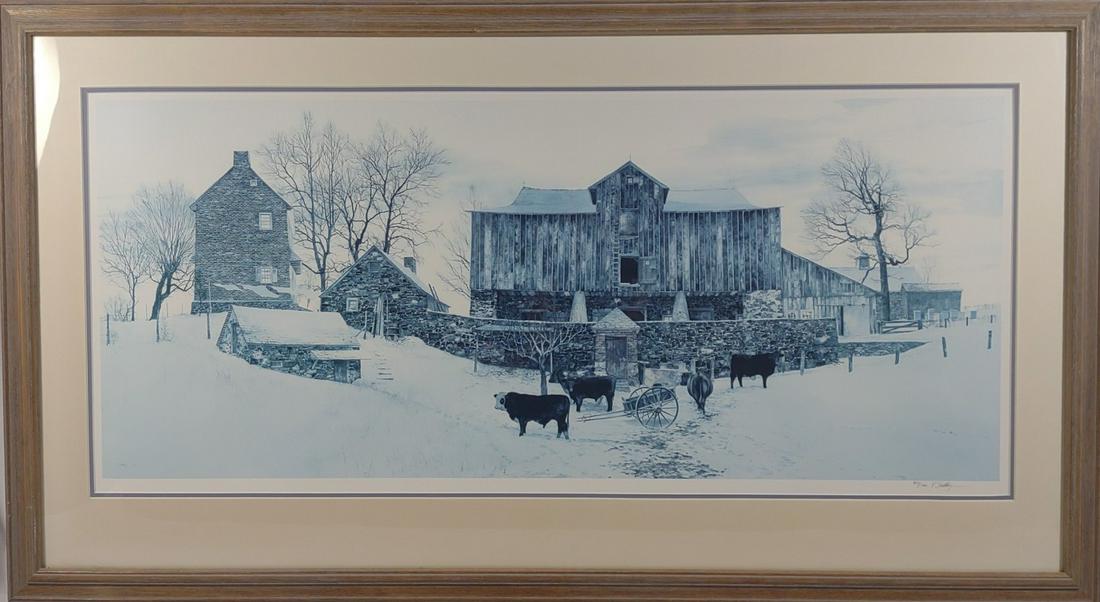 Peter Sculthorpe Signed Numbered Bulls Eye Litho (1 of 7)