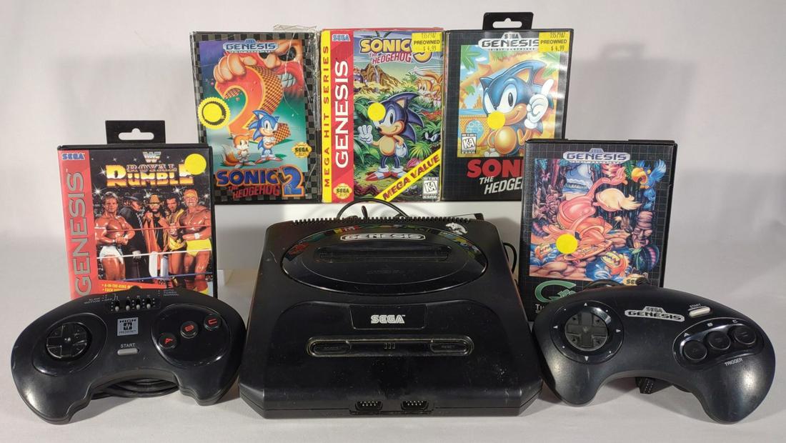 Sega Genesis Console w/ Games & Controllers (1 of 10)