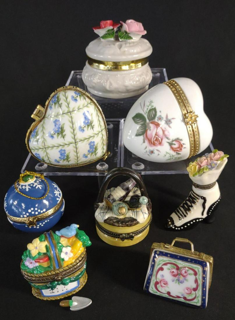 8 Porcelain Trinket Boxes (1 of 10)