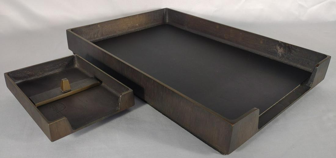 MCM Heavy Bronze Desk Tray & Organizer (1 of 11)