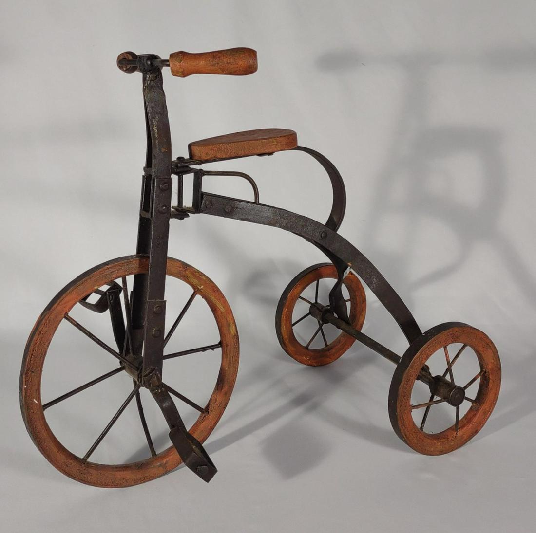 Vintage Doll Size Iron Tricycle (1 of 10)