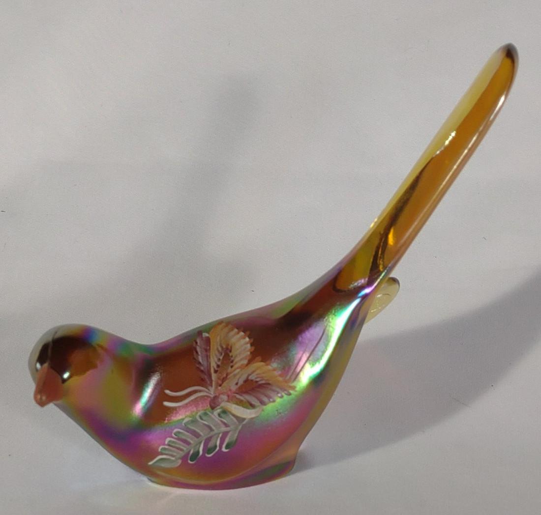 Fenton Artist Signed Millennium Glass Bird (1 of 6)