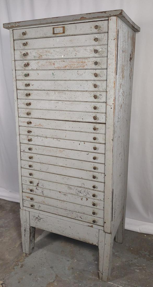 Antique 20 Drawer Printers Cabinet (1 of 15)