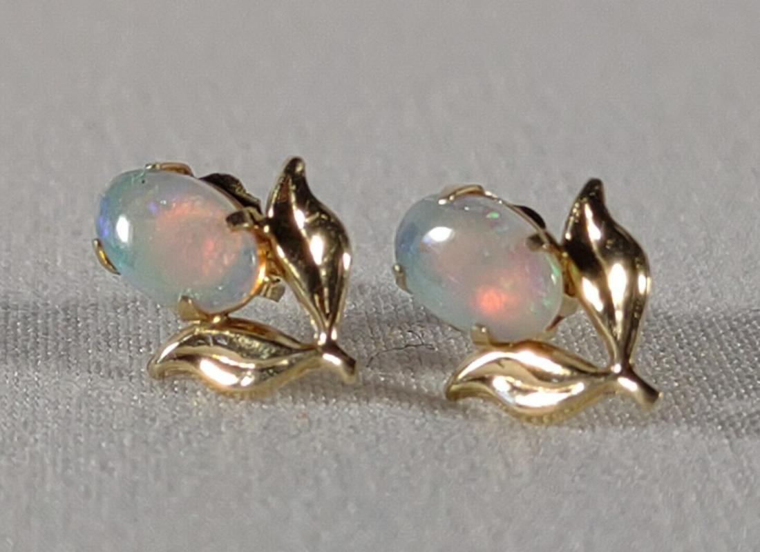 14K Yellow Gold & Opal Earrings (1 of 7)