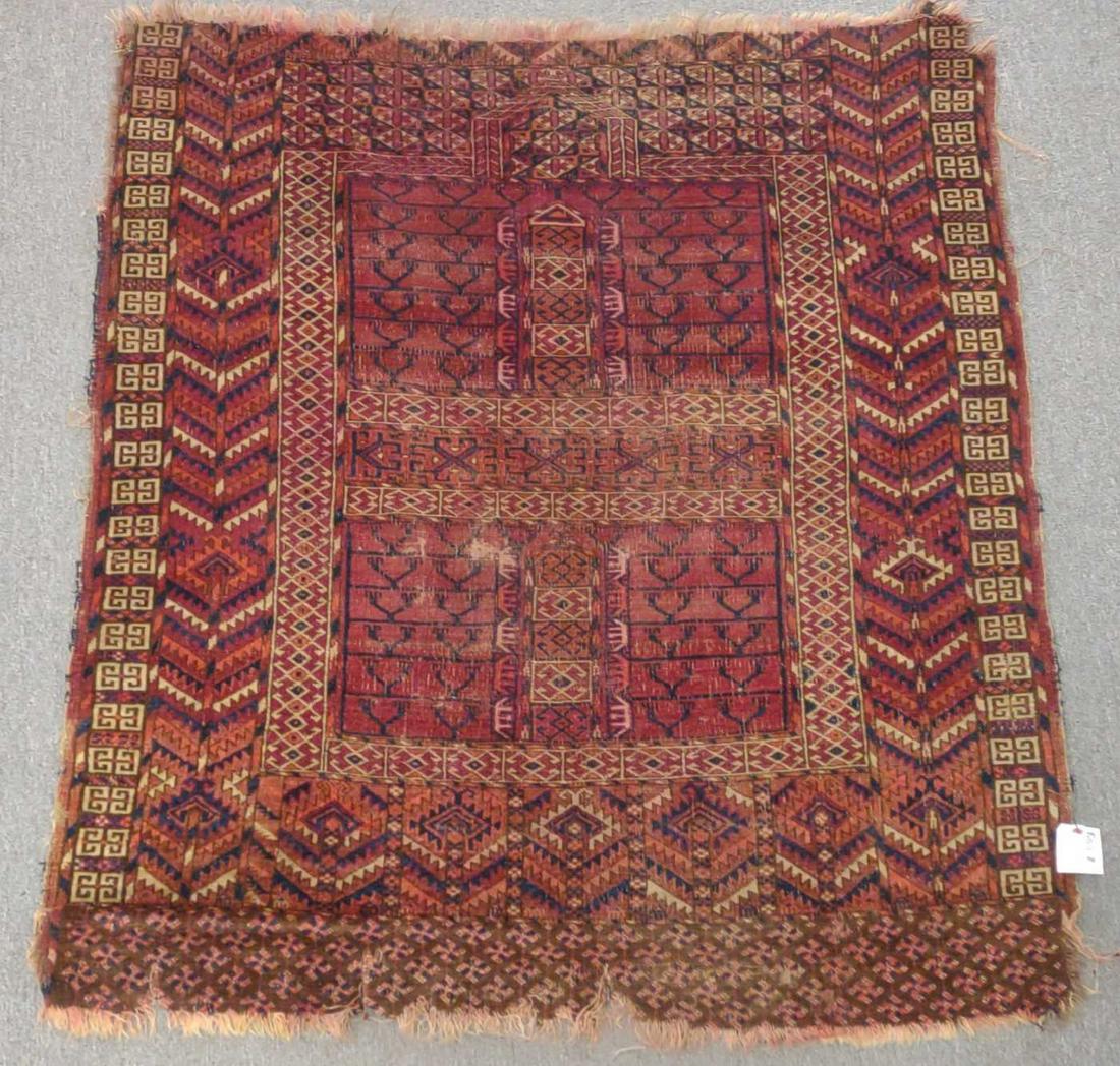 Antique Ersari Turkmen Rug 4" x 4'3" (1 of 13)