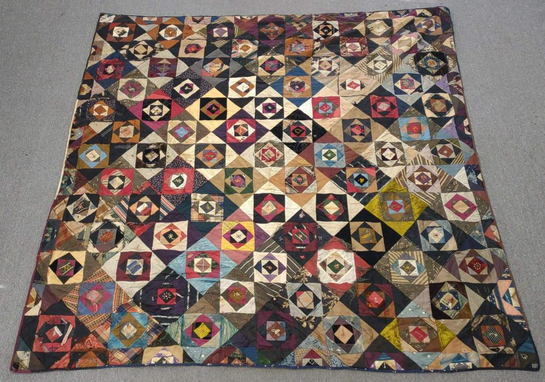 Antique Crazy Quilt 70" x 69" (1 of 14)