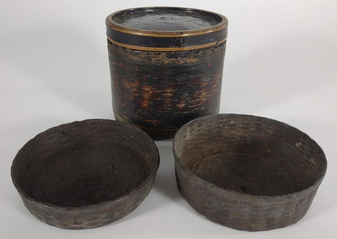 Antique Ethnographic Woven Nesting Bowl Set (1 of 11)
