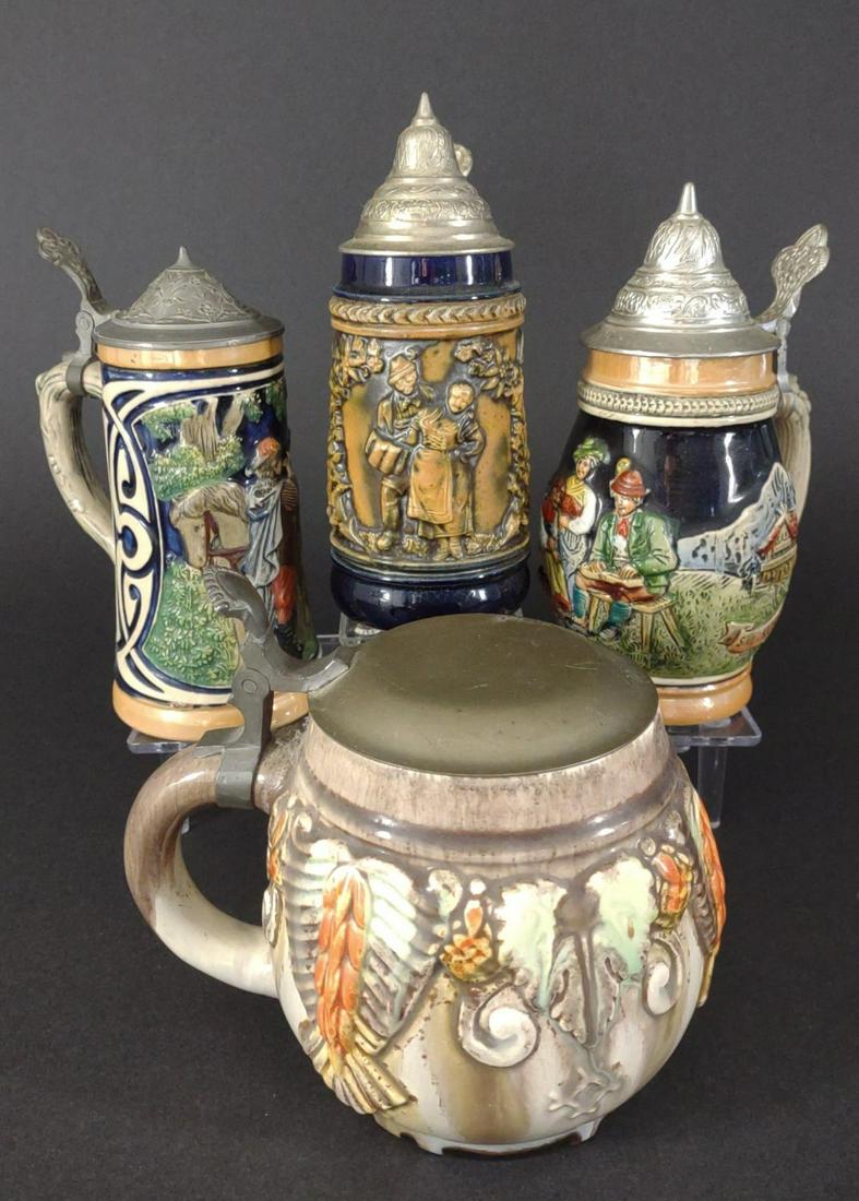 4 Vintage German Beer Steins (1 of 12)