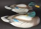 Two Mike & Susan Veasey Pressed Cork Drake Decoys