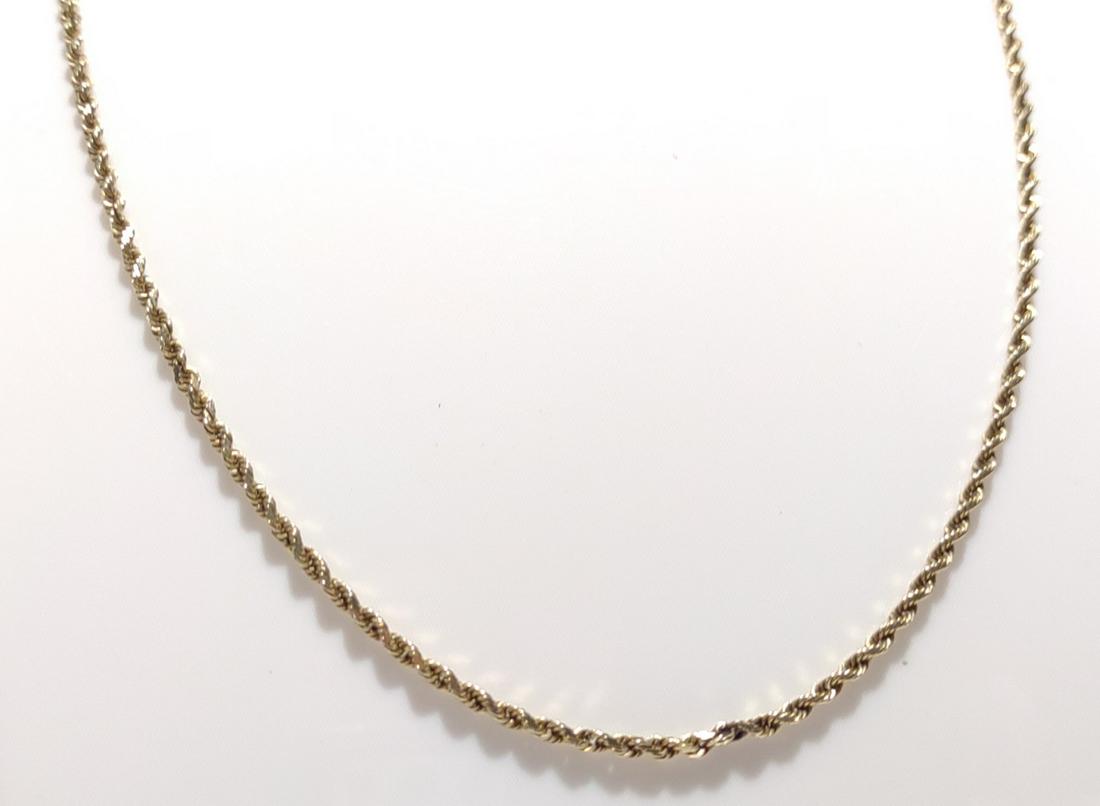 14K Gold Twisted Rope Chain Necklace (1 of 6)