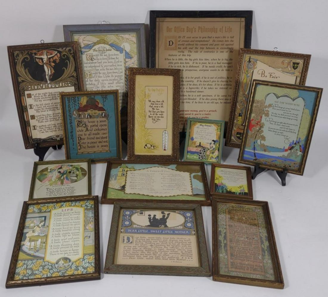 14 Framed Motto Prints (Incl Joliet & Buzza) - B (1 of 6)