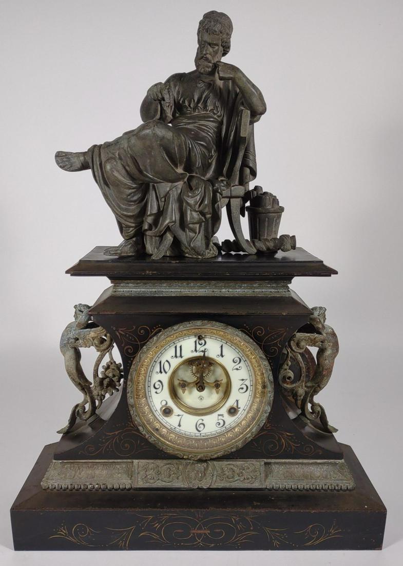 Ansonia Clock Co Figural Mantle Clock (1 of 10)