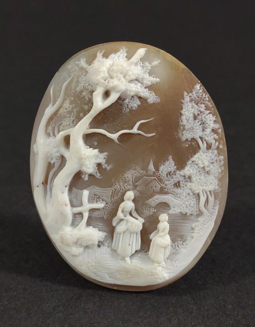 Scenic Loose Carved Shell Cameo (1 of 7)