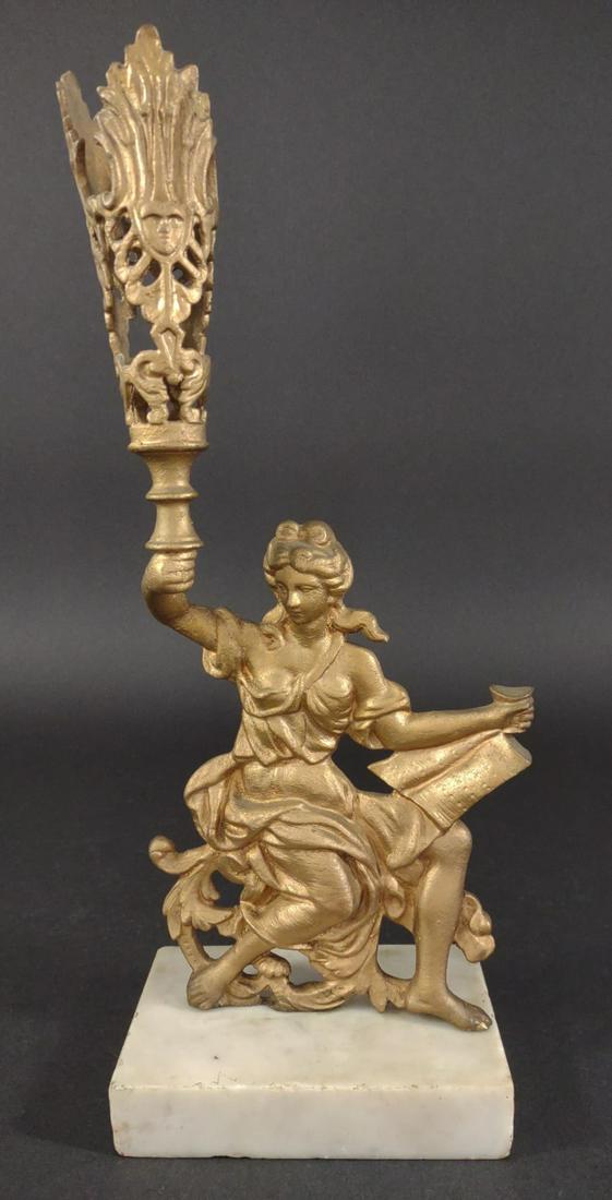 Brass & Marble Figural Candlestick Holder (1 of 7)