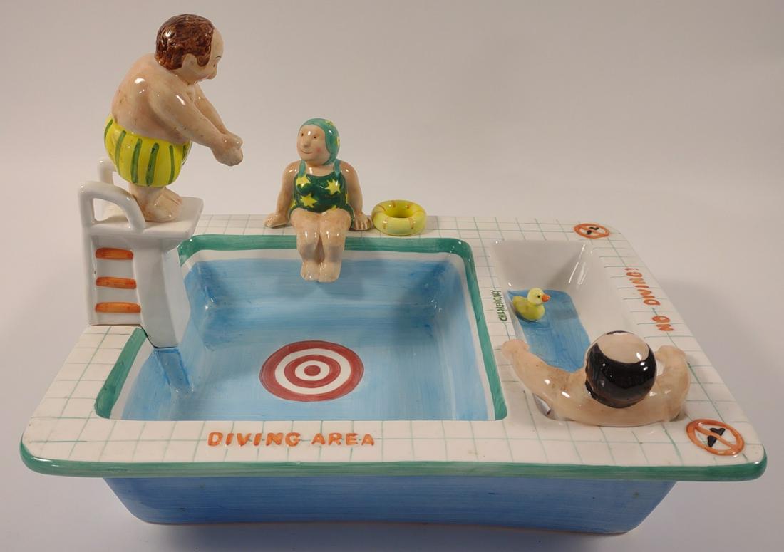 Ceramic Chip Dip Swimming Pool Bowl (1 of 10)