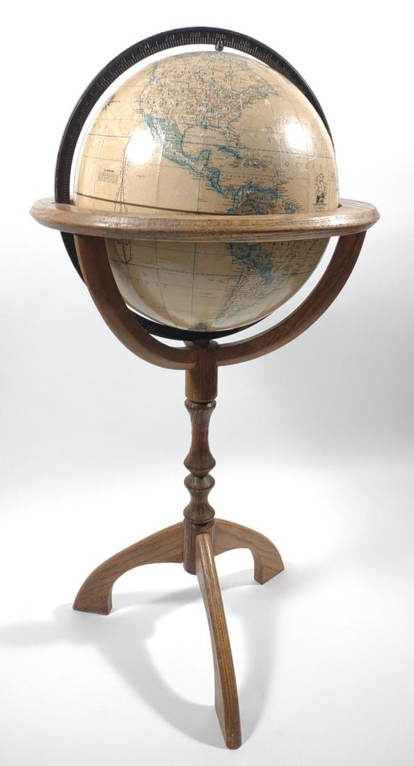 Vintage World Globe on Oak Stand (1 of 9)