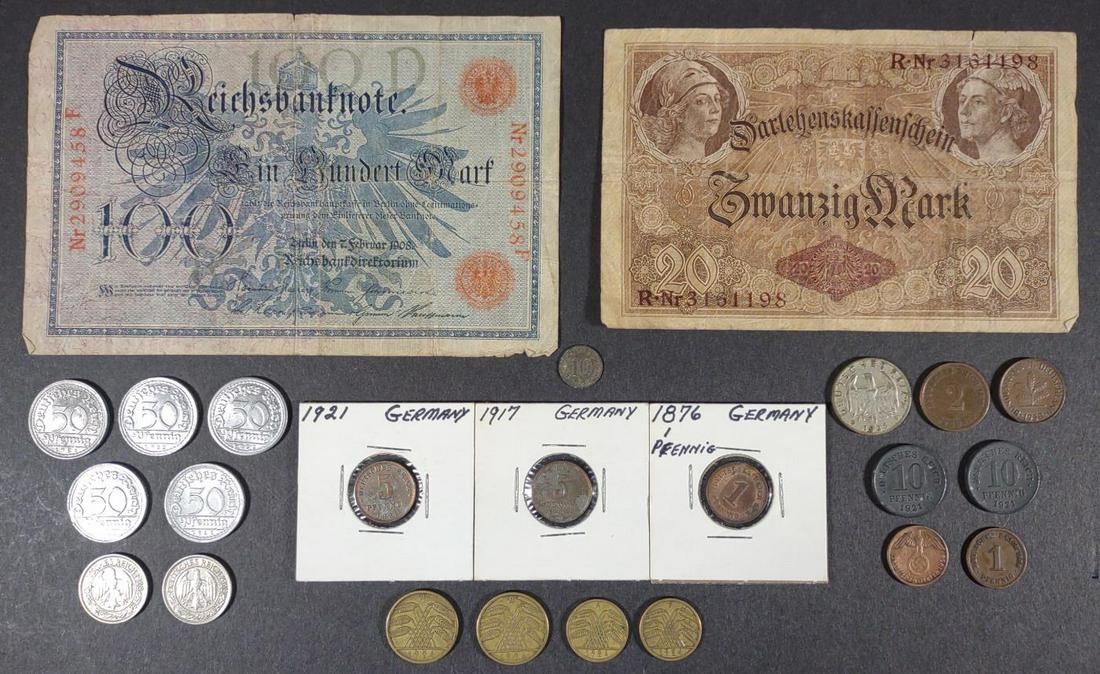 German WWII & Pre Coins & Bank Notes (1 of 10)
