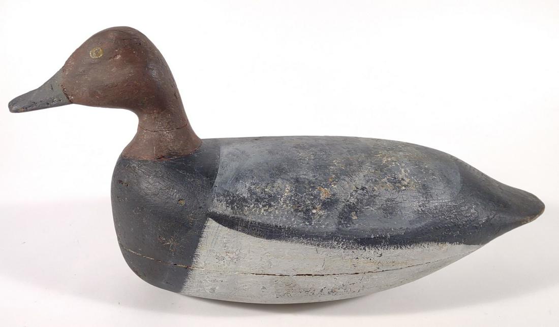 Hollow Carved Canvasback Duck Decoy (1 of 6)