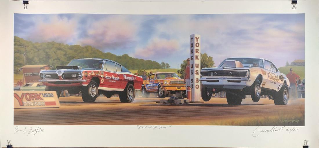 J Ibusuki & Drivers Signed Pro Stock Car Art (1 of 7)