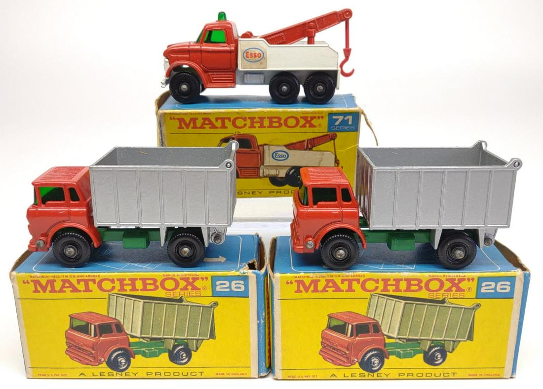 3 Lesney Matchbox Cars w/ Boxes (#26 & #71) (1 of 11)