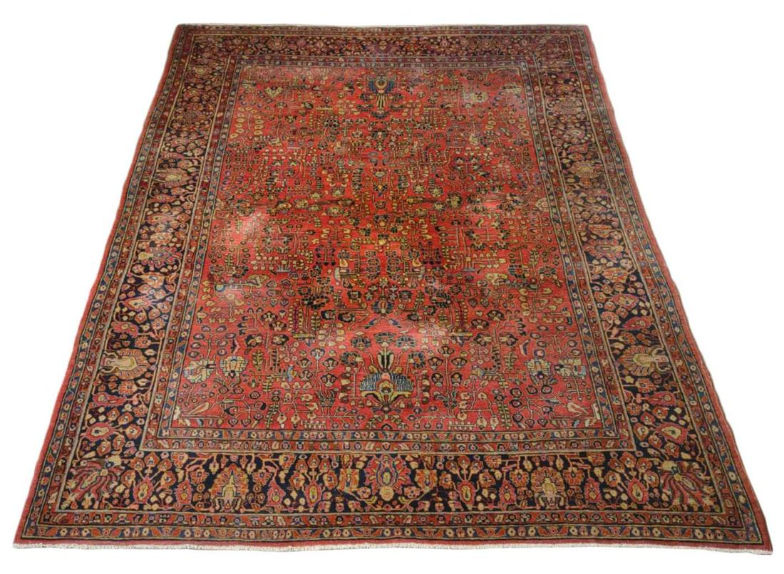 Antique Persian Sarouk Rug 11' x 9' (1 of 16)