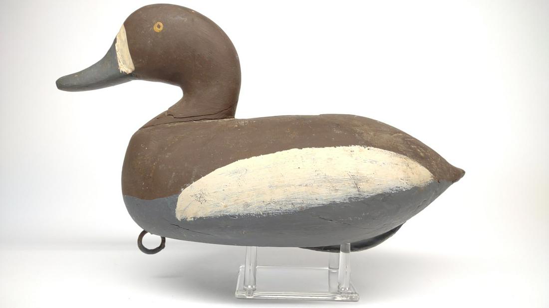 Early W.H. Branded Bluebill Hen Duck Decoy (1 of 7)