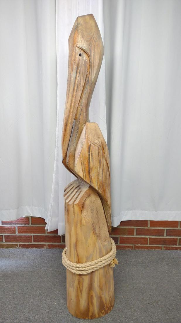 Carved Wood Pelican Sculpture (1 of 9)