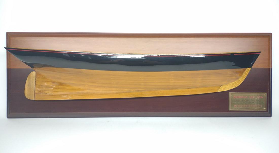 Half Hull Model Ship America 1851 (America Cup) (1 of 6)