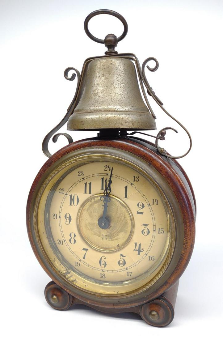 Antique Hamburg Alarm Clock (Works) (1 of 10)