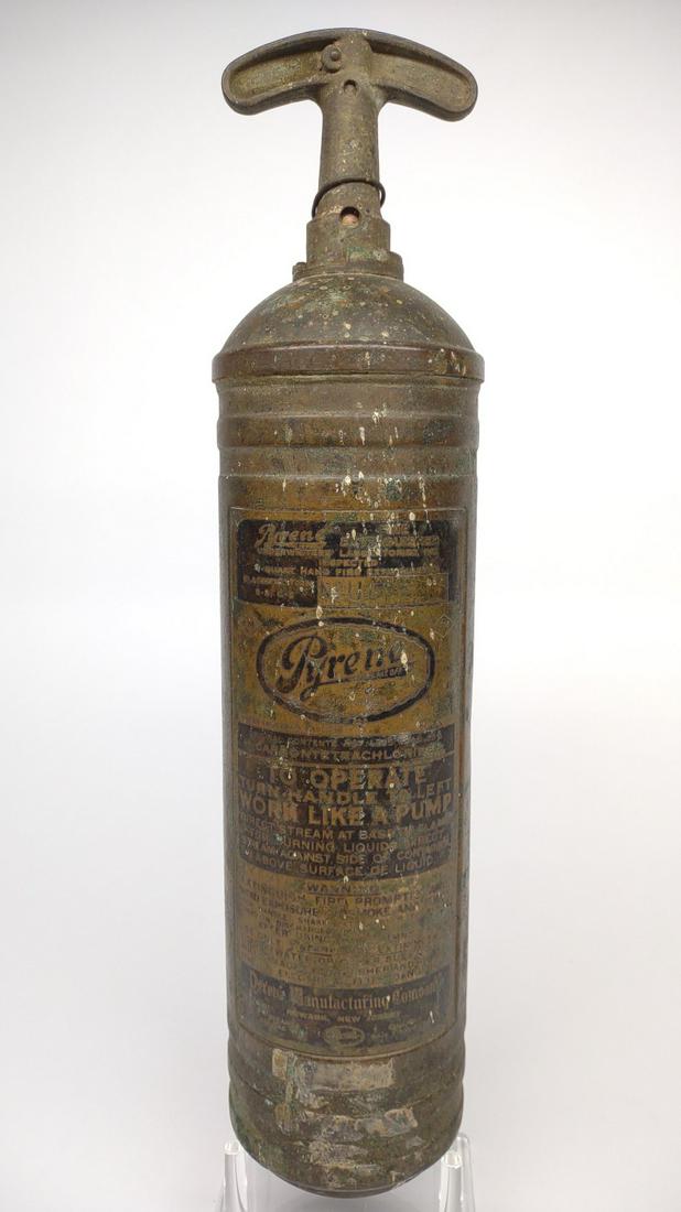 Vintage Pyrene Brass Hand Pump Fire Extinguisher (1 of 6)