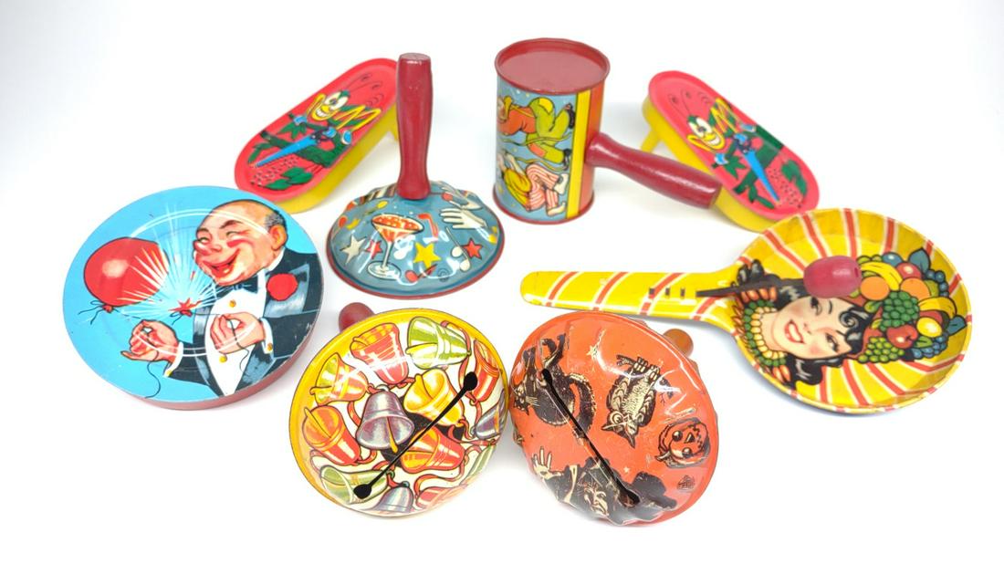8 Tin Litho Noisemaker Toys (1 of 5)