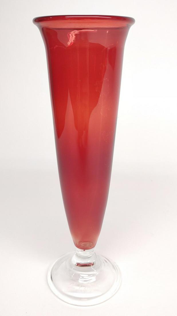 Signed Studio Art Glass Bud Vase (1 of 6)