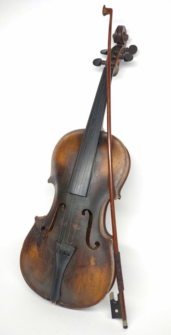 19th C. Joh Bapt Schweitzer Violin & Bow (1 of 13)
