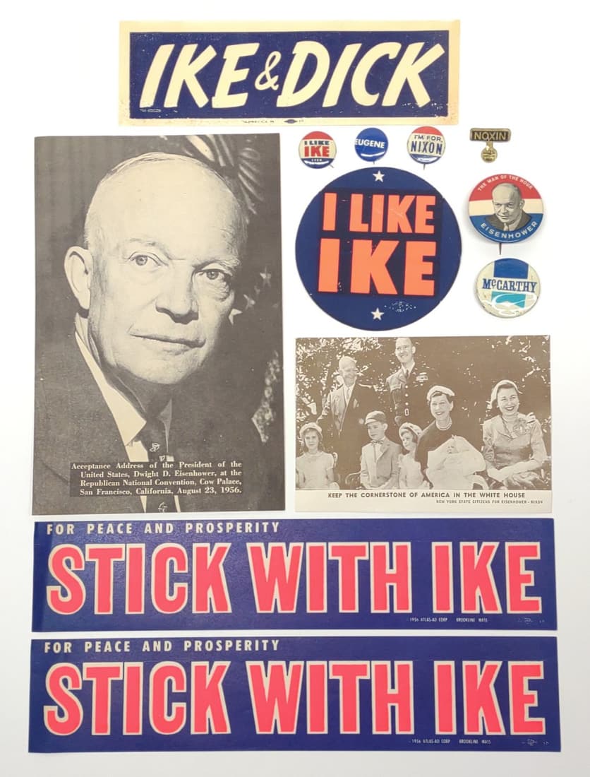 Eisenhower Political Campaign Buttons & Stickers (1 of 11)
