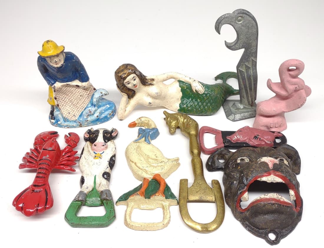 10 Figural Cast Iron Bottle Openers (1 of 5)