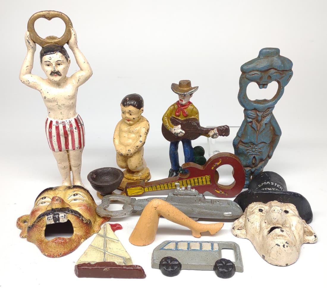 11 Figural Cast Iron Bottle Openers (1 of 6)