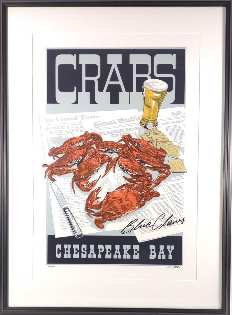Ron Picou Signed Chesapeake Crab Art Print (1 of 7)