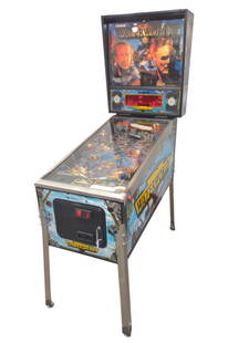 Gottlieb Waterworld Pinball Machine (Works): Gottlieb 1995 Waterworld pinball arcade machine in good, working condition. Includes cabinet keys. Set on freeplay mode. Everything works great and has been played and tested in-house.Please self