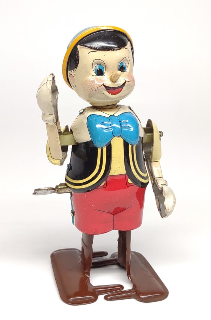 Linemar Wind-Up Walking Pinocchio Tin Toy (1 of 8)