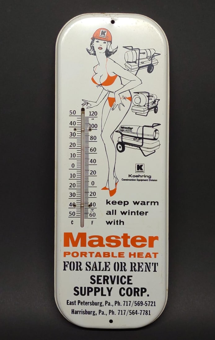 Vtg. Master Portable Heat Pin-up Thermometer (1 of 6)